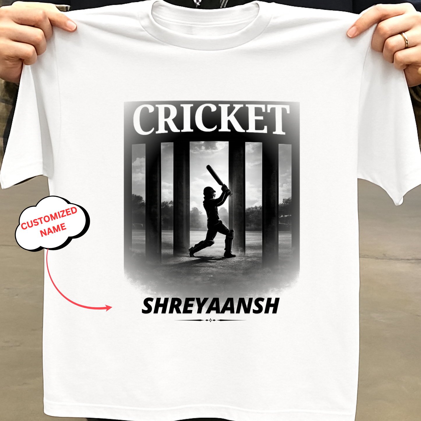 CUSTOMIZATION-CRICKET-CLASSIC T-SHIRT