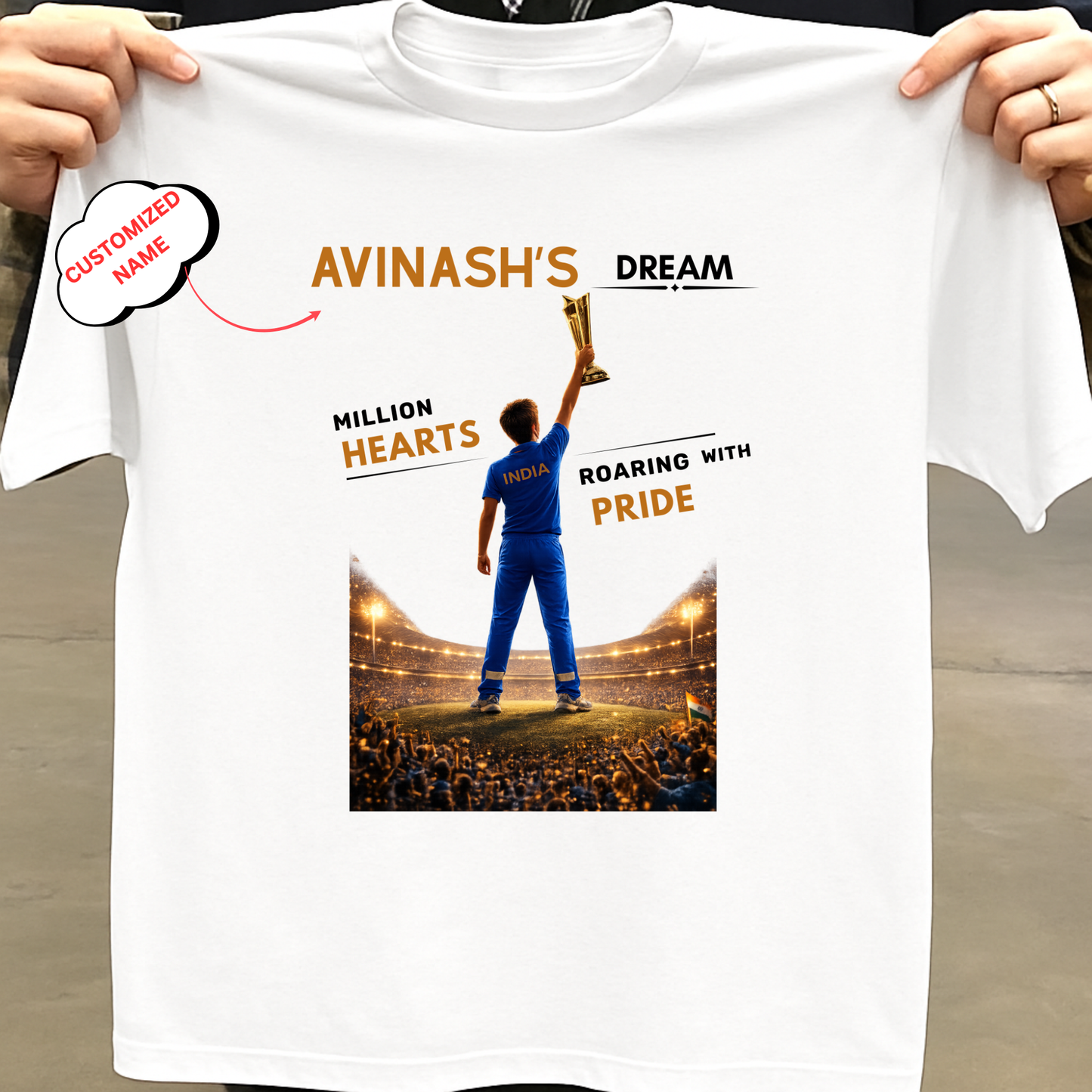 CUSTOMIZATION-MILLION HEARTS, ROARING WITH PRIDE-CLASSIC T-SHIRT