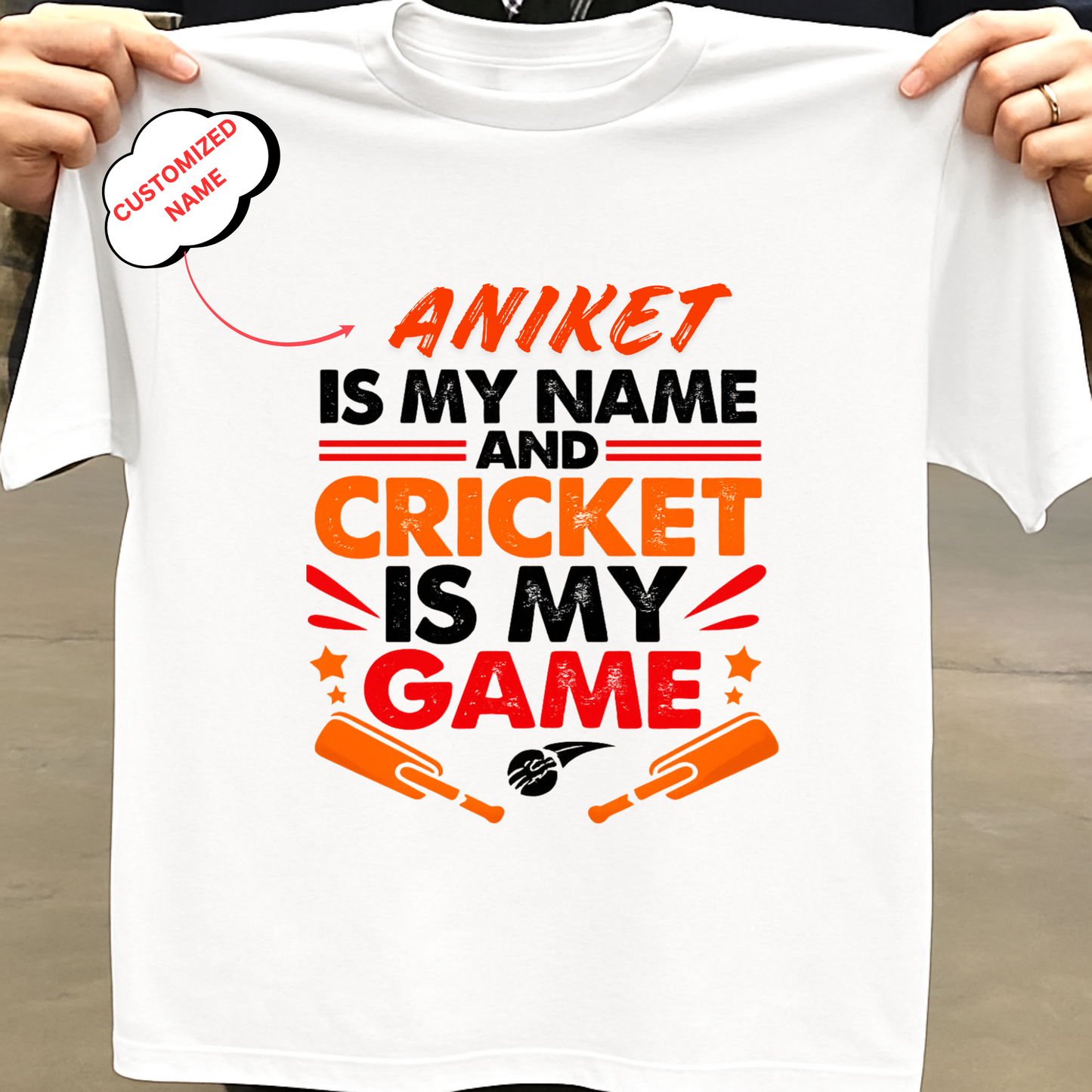 CUSTOMIZATION-CRICKET IS MY GAME-CLASSIC T-SHIRT