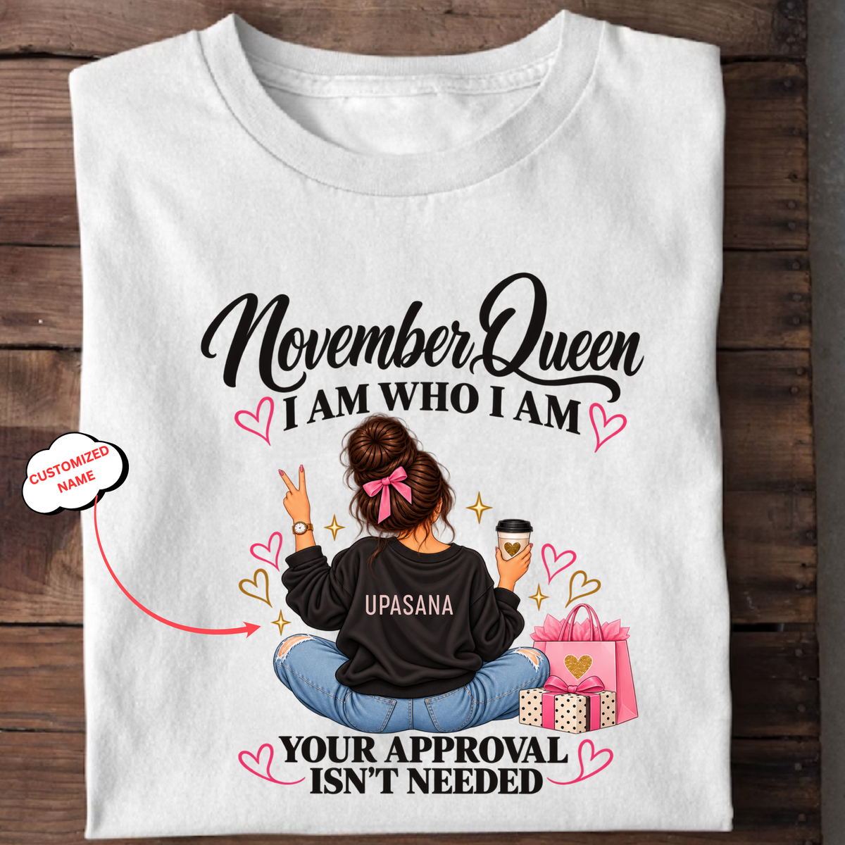 CUSTOMIZED-NOVEMBER QUEEN CLASSIC T-SHIRT