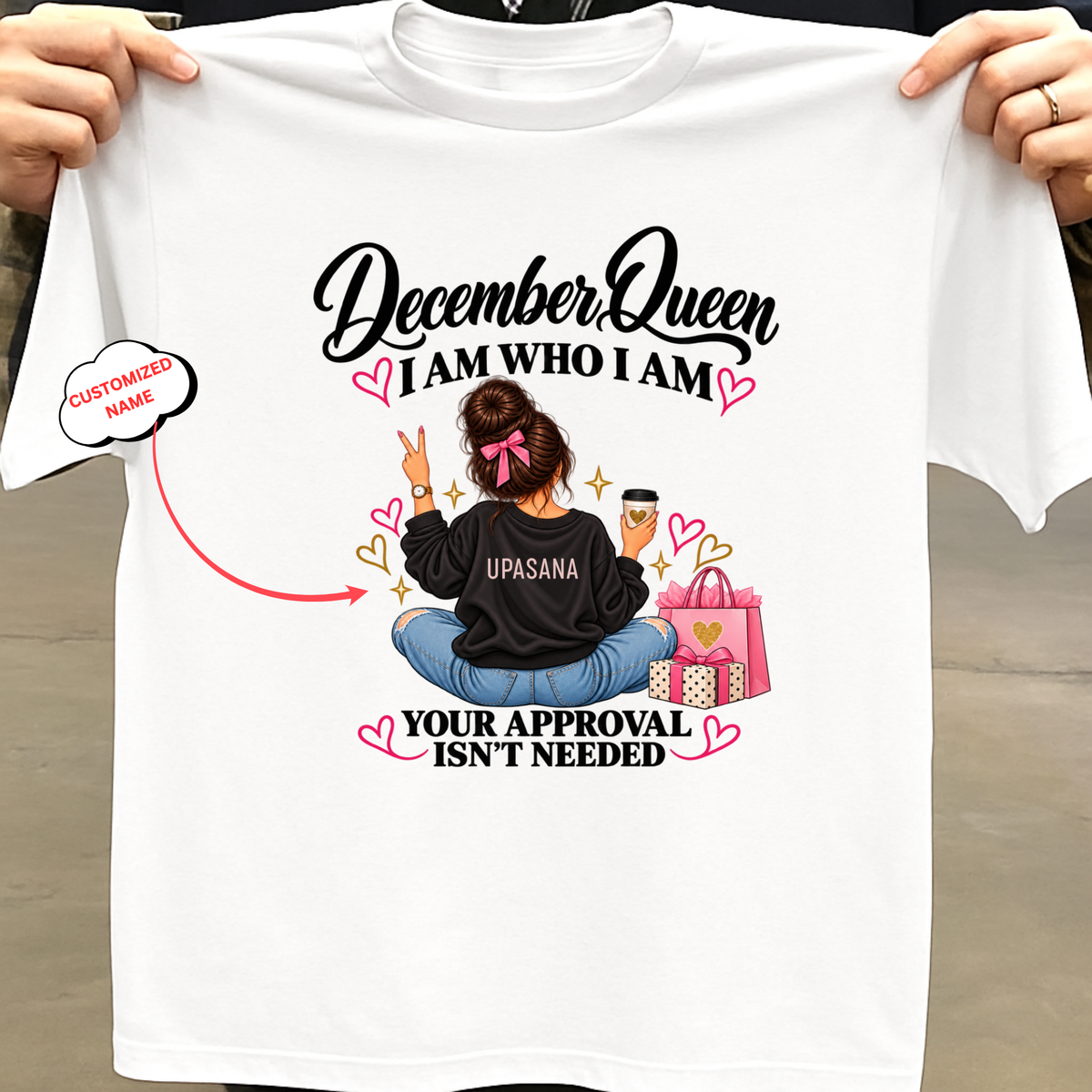 CUSTOMIZED-DECEMBER QUEEN CLASSIC T-SHIRT