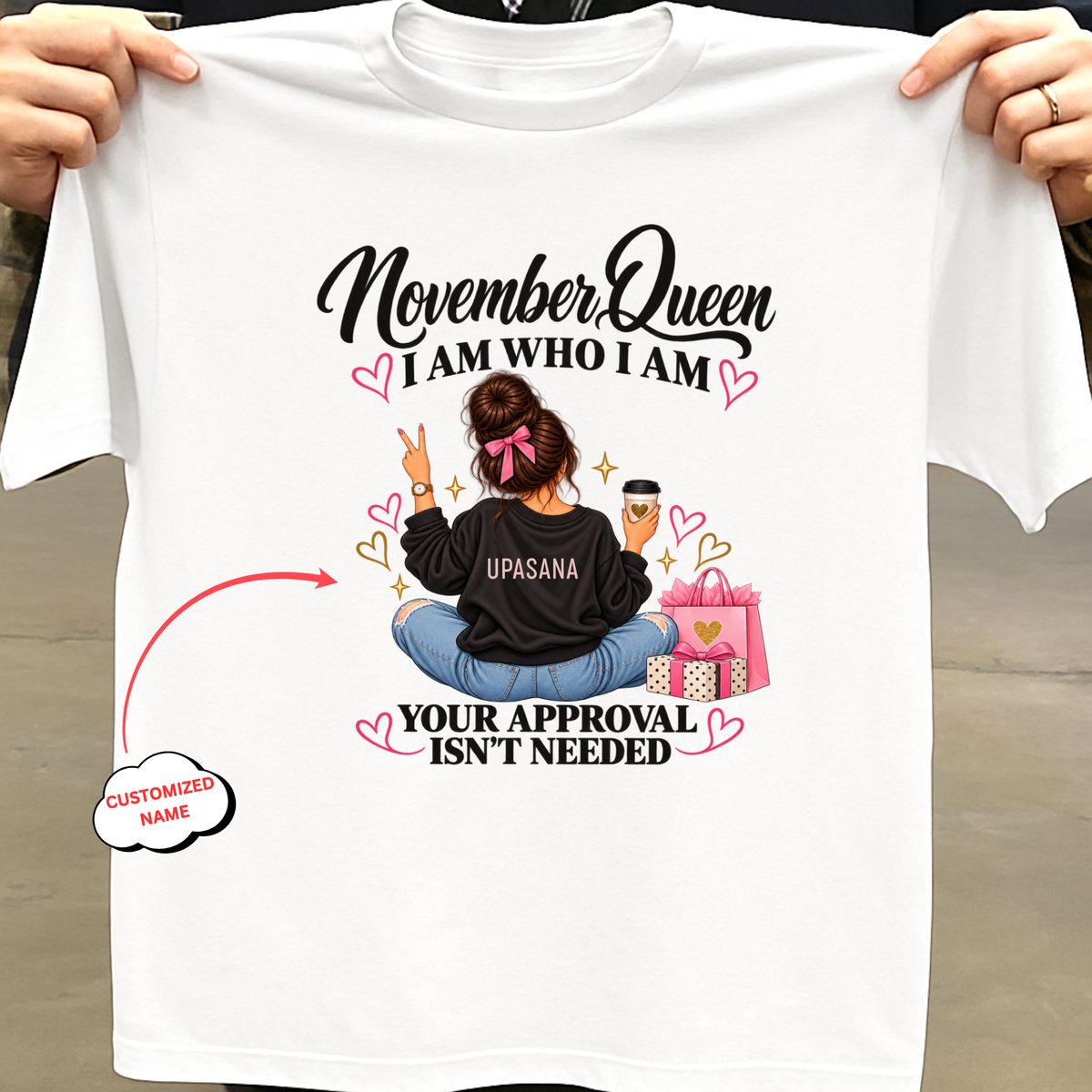 CUSTOMIZED-NOVEMBER QUEEN CLASSIC T-SHIRT