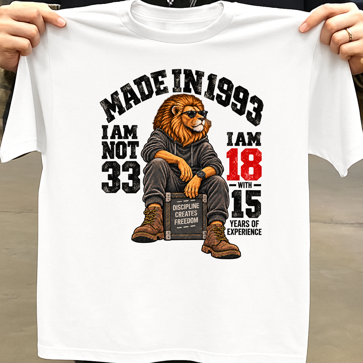 MADE IN 1993  I AM NOT 33-MEN CLASSIC T-SHIRT