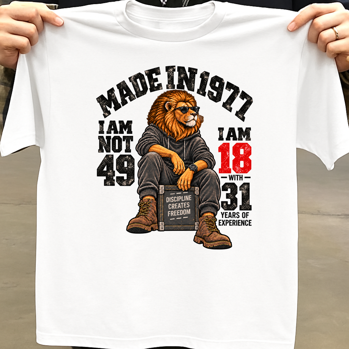 MADE IN 1977 I AM NOT 49-MEN CLASSIC T-SHIRT