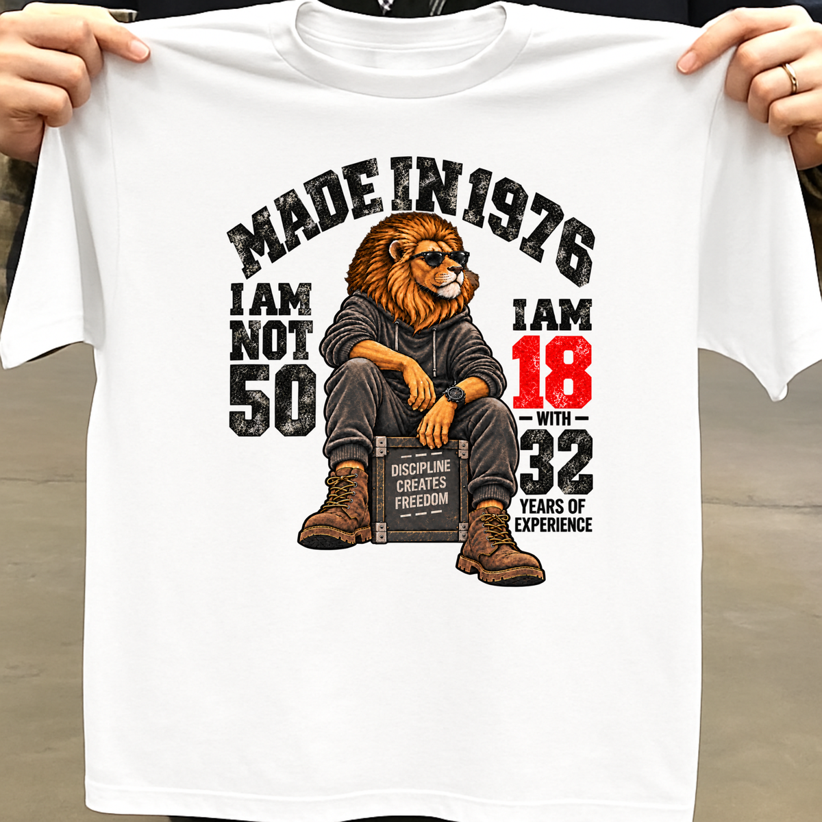 MADE IN 1976 I AM NOT 50-MEN CLASSIC T-SHIRT