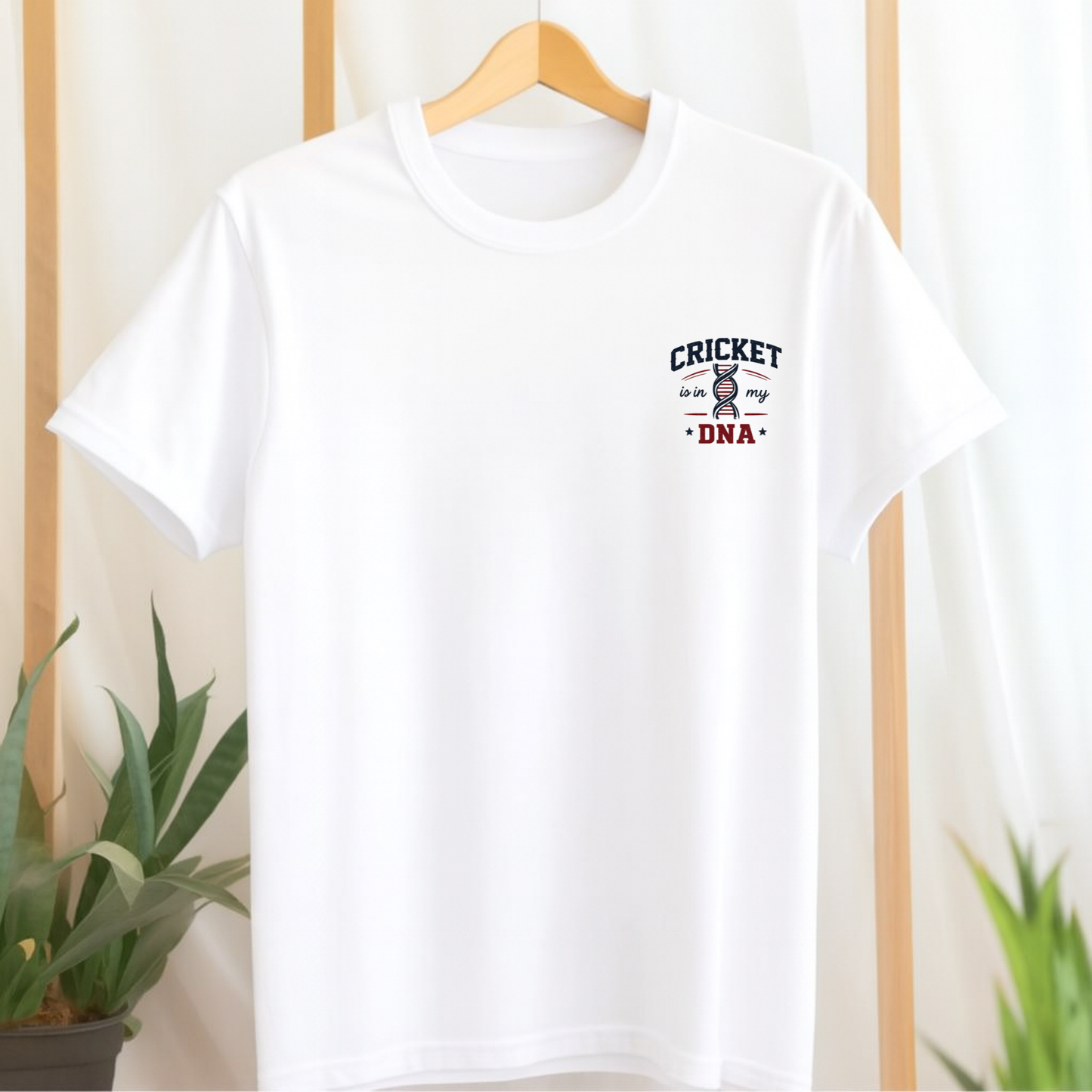 CUSTOMIZATION-CRICKET IS IN MY DNA FRONT AND BACK PRINT-CLASSIC T-SHIRT