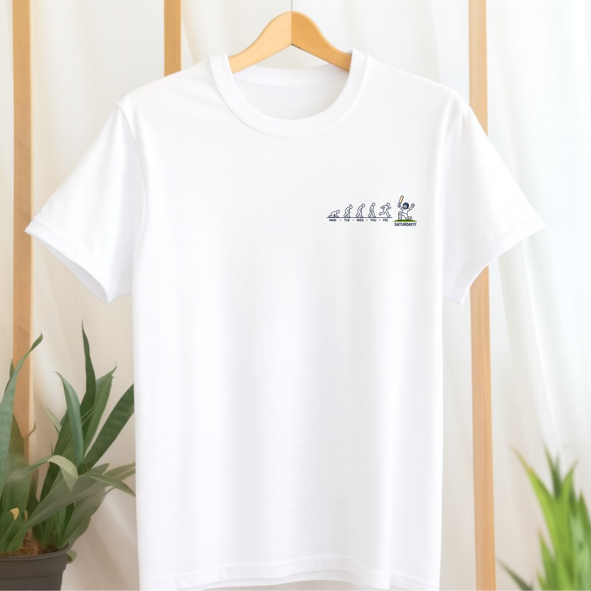 CUSTOMIZATION-ALL DAY CRICKET FRONT AND BACK PRINT-CLASSIC T-SHIRT
