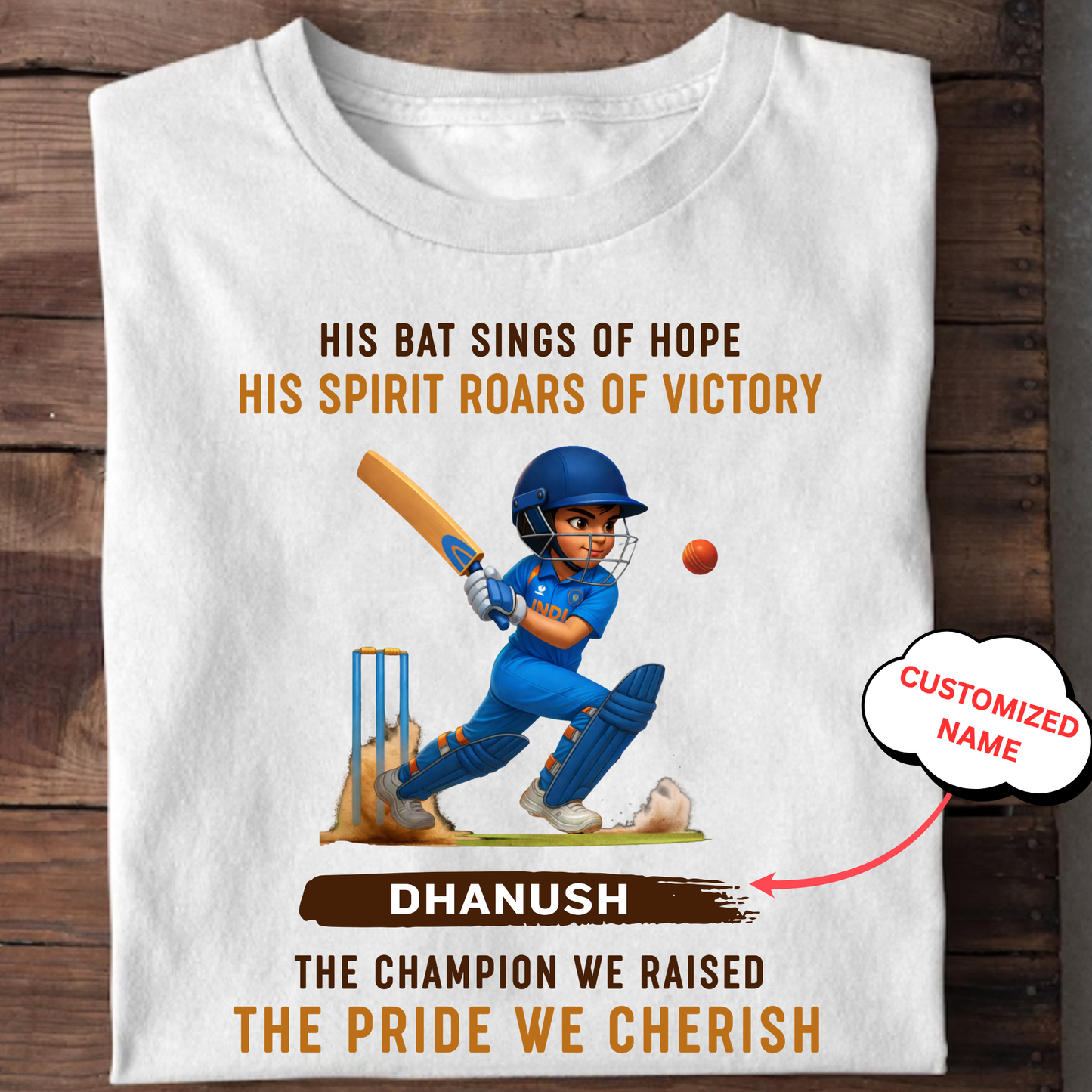 CUSTOMIZED-ROARS OF VICTORY (BOY) CRICKET CLASSIC T-SHIRT