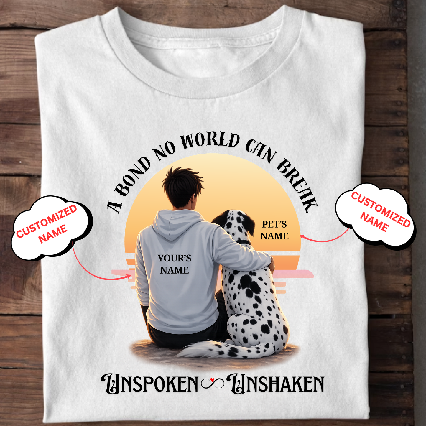 CUSTOMIZATION-UNSPOKEN,UNSHAKEN (PET LOVER)-PREMIUM MAN CLASSIC T-SHIRT