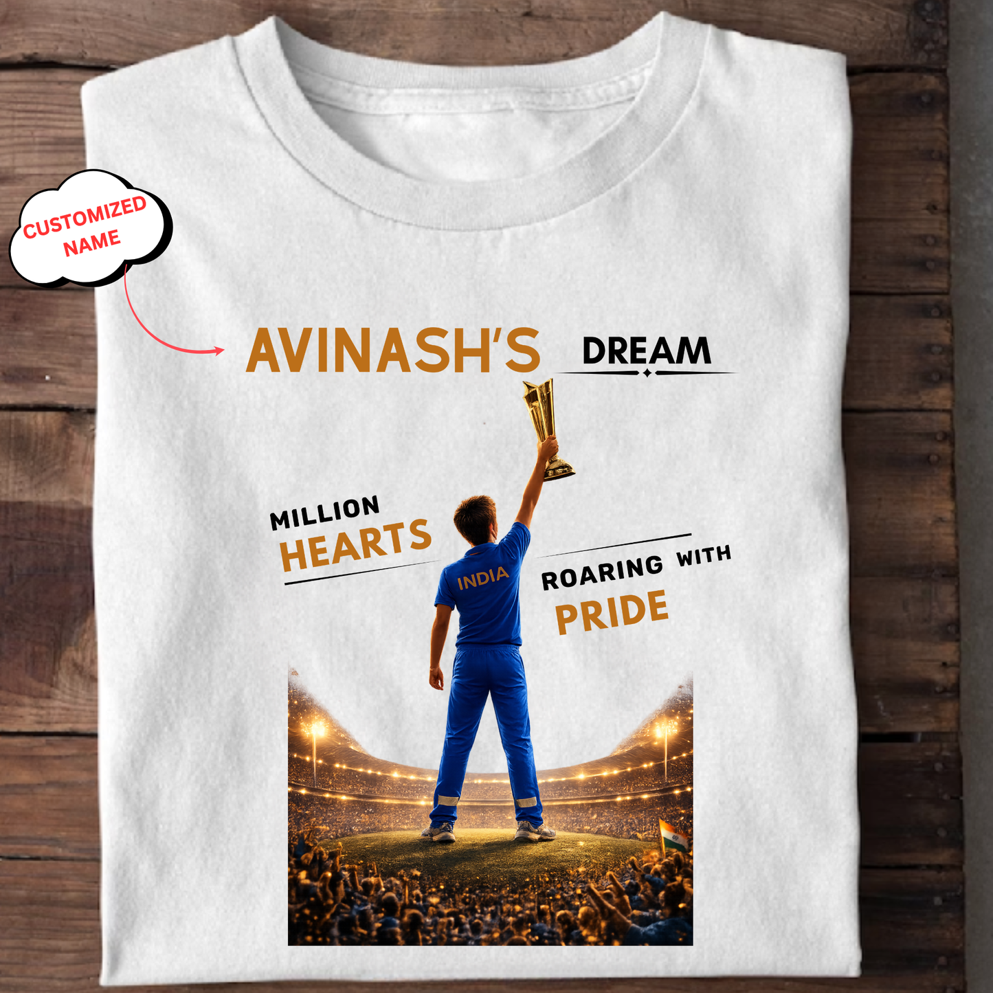 CUSTOMIZATION-MILLION HEARTS, ROARING WITH PRIDE-CLASSIC T-SHIRT
