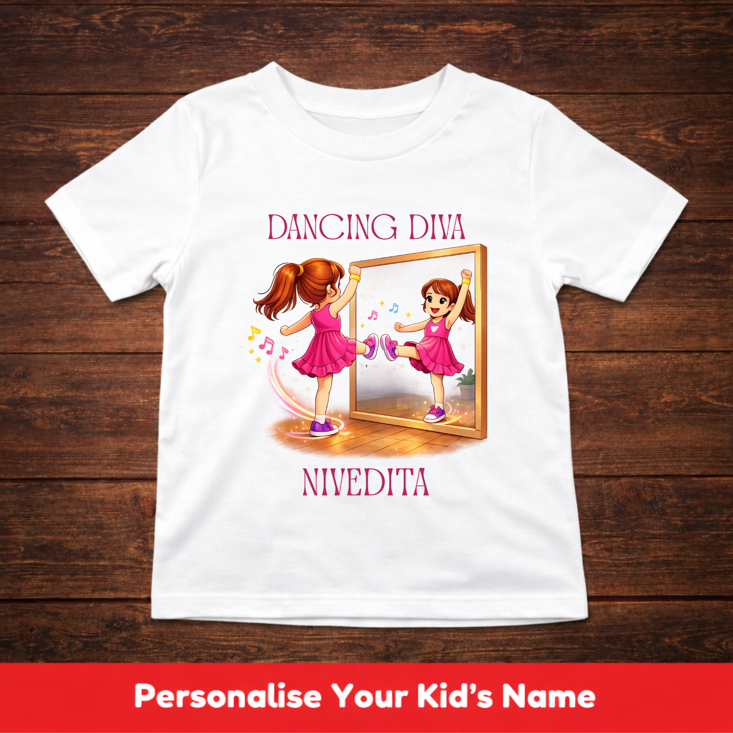 CUSTOMIZED-DANCING DIVA(DANCE)-GIRL KIDS T-SHIRT