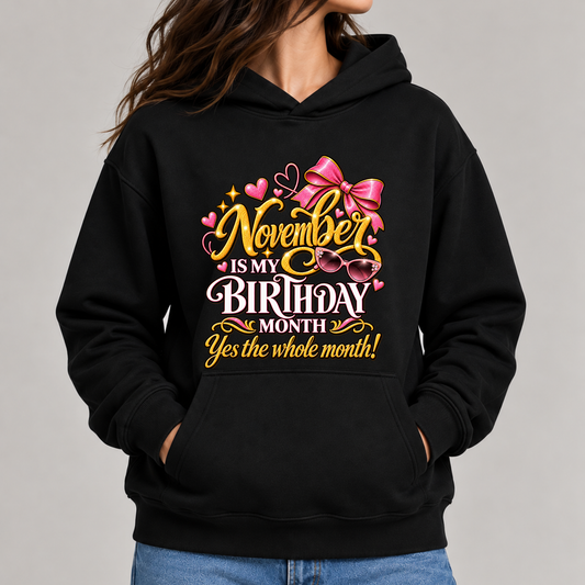NOVEMBER IS MY BIRTHDAY MONTH-WOMEN CLASSIC HOODIE