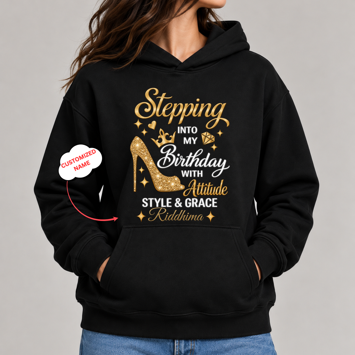 CUSTOMIZED-STEPPING WITH ATTITUDE, STYLE & GRACE CLASSIC HOODIE