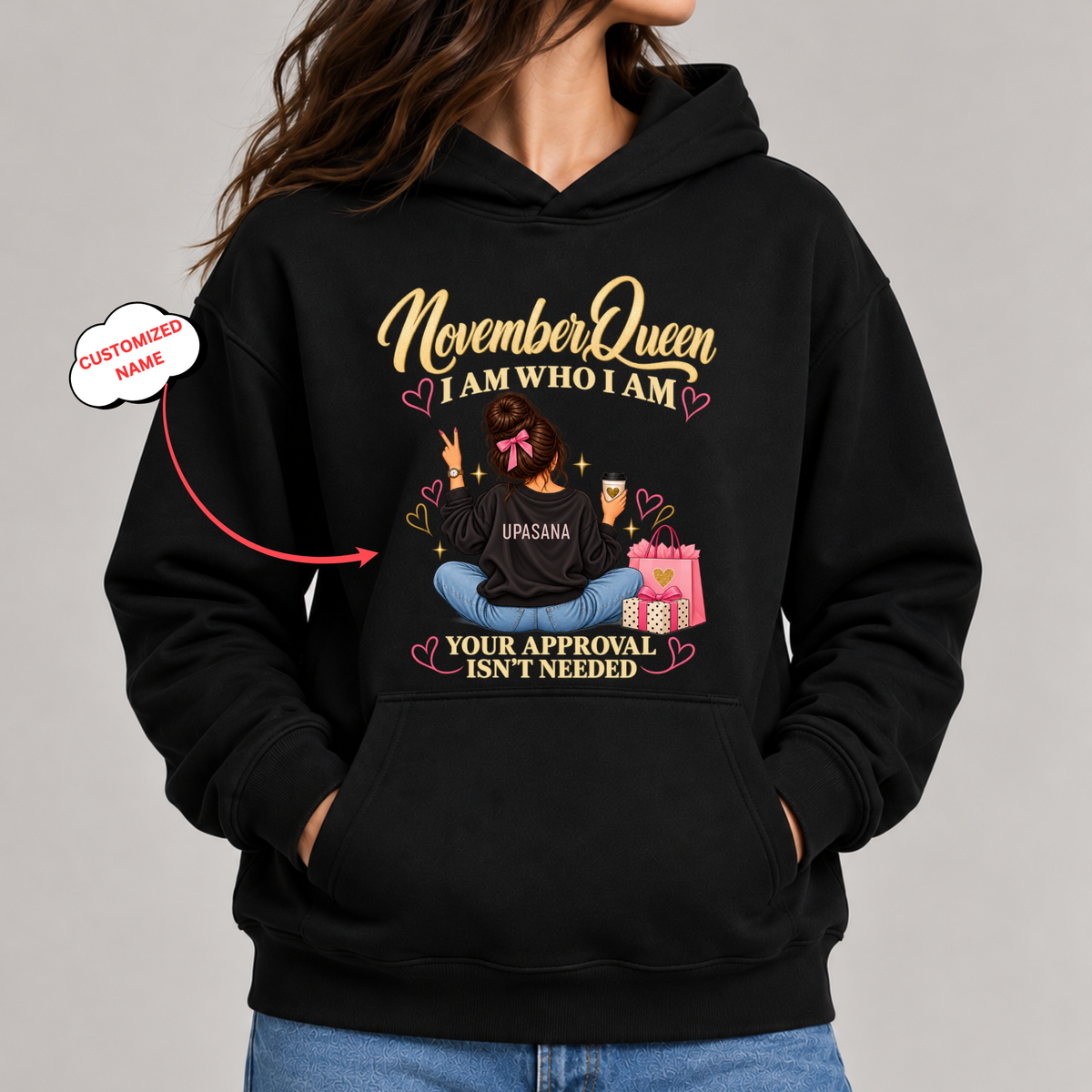CUSTOMIZED-NOVEMBER QUEEN CLASSIC HOODIE
