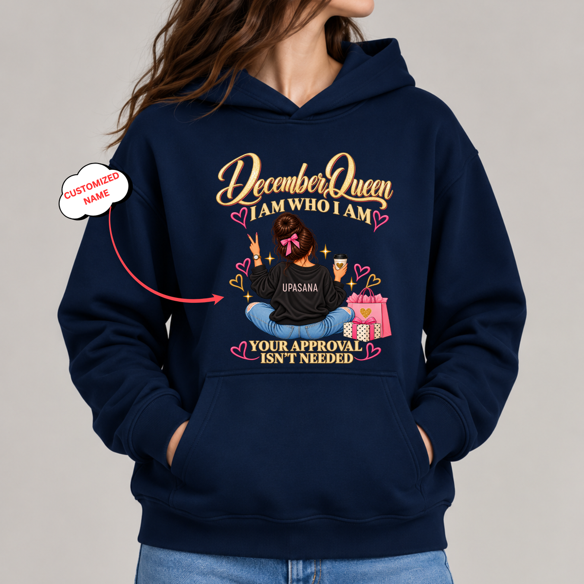 CUSTOMIZED-DECEMBER QUEEN CLASSIC HOODIE